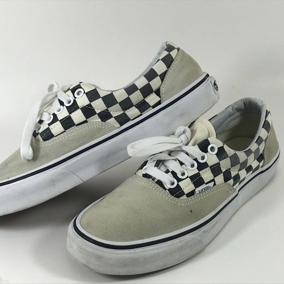 RARE VANS Era Checkerboard Gray Suede Skateboarding Shoes Men's 6.5 || Women's 8 - Picture 1 of 6